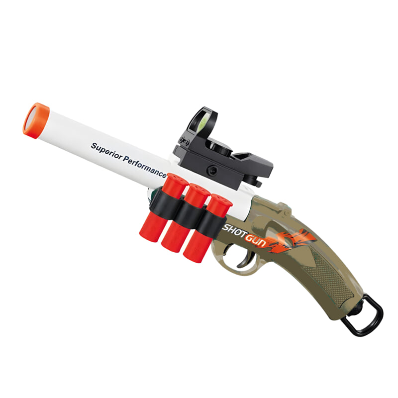 Shotgun-style Blowback Toy Pistols featuring tactical design and soft dart compatibility.