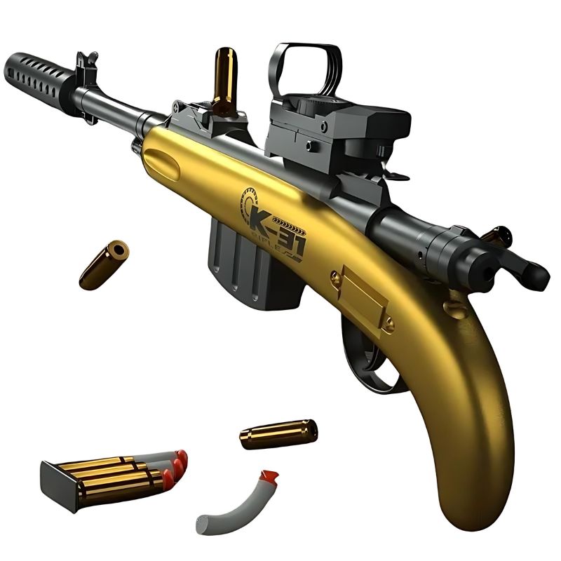 Golden edition Blowback Toy Pistols with realistic magazine loading and shell ejection.