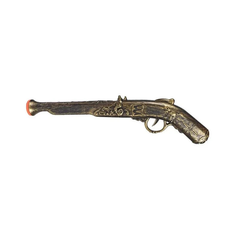 Long-barrel vintage-style 1873 Colt Revolver Toy with bronze engravings.