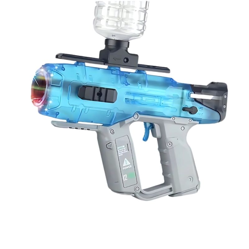 Transparent blue Glock Gun Lighter with futuristic design and LED effects.